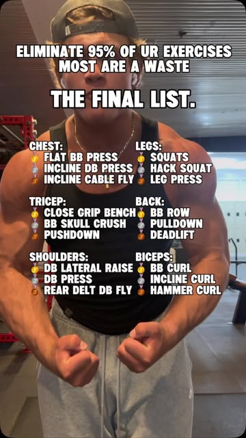 The Final List — eliminate 95% of your exercises