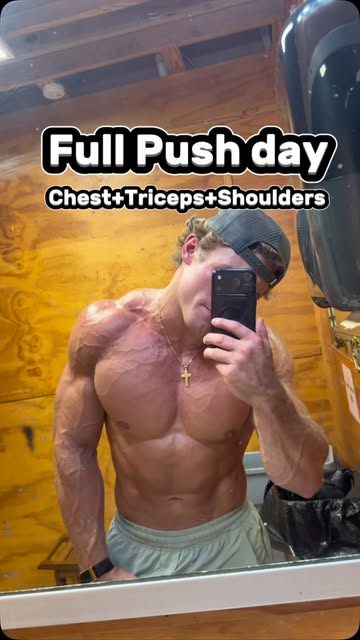 Full push day — chest, triceps, shoulders